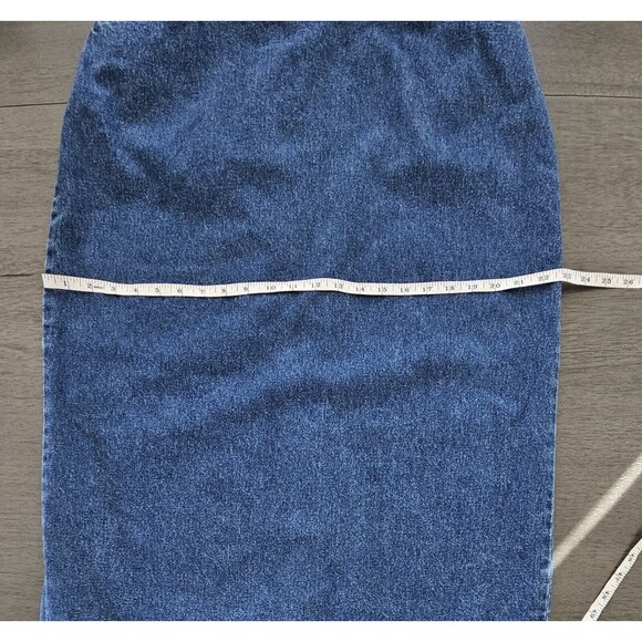 Denim Jean Long Skirt Maxi Carolina Blues Modest Sz 16 Vtg Y2K 90'S - Picture 4 of 6